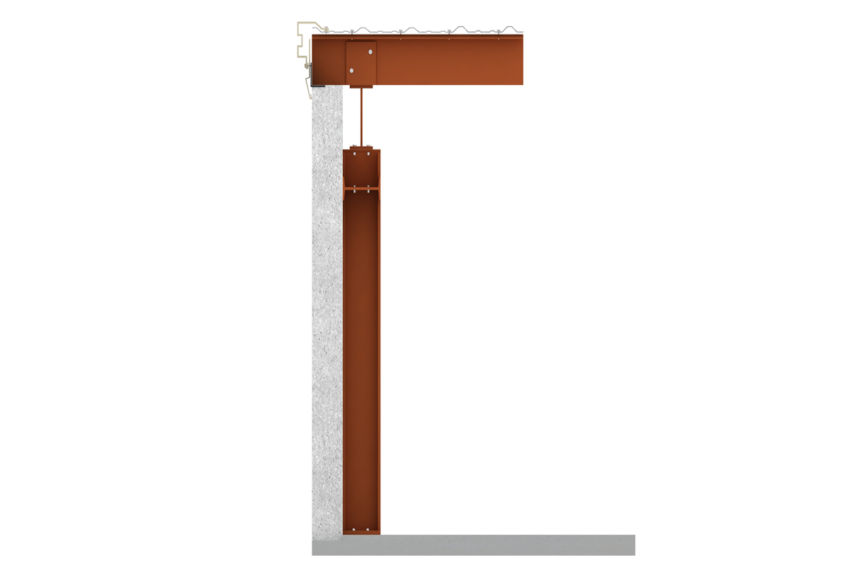 bearing frame endwall - open full height for concrete tilt wall-1200