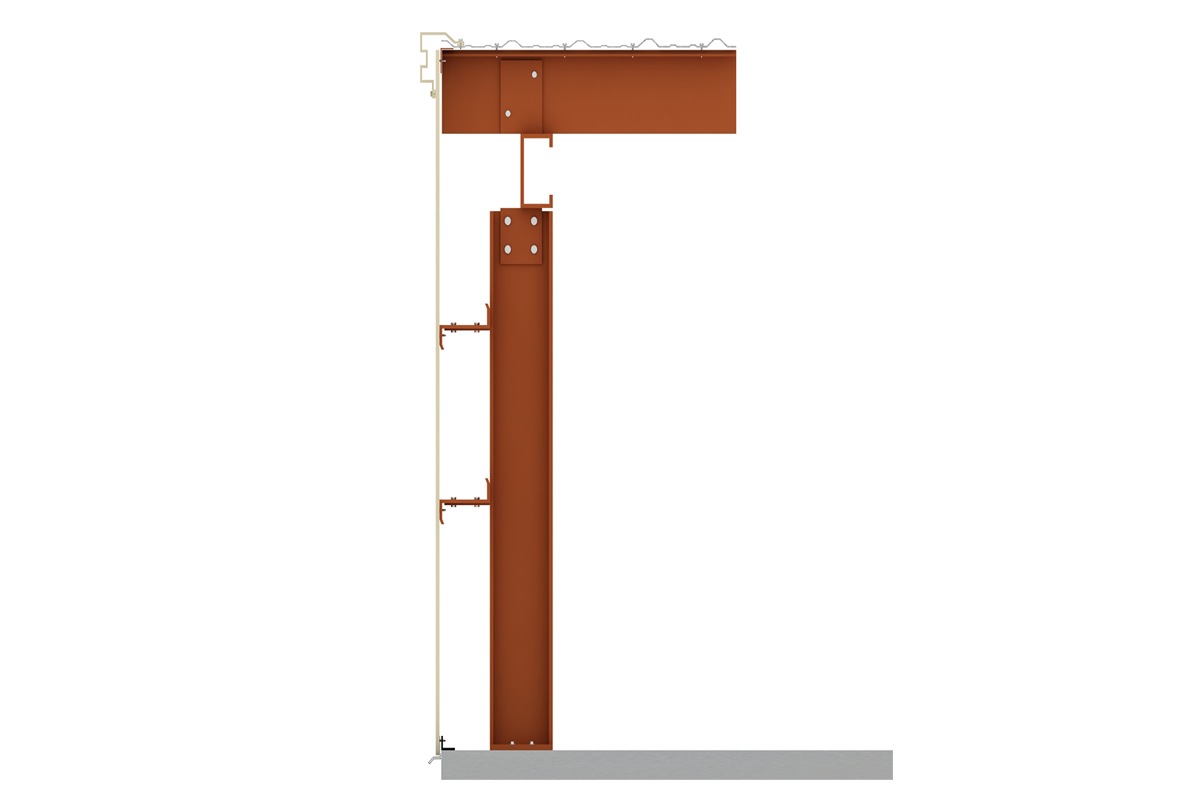 bearing frame endwall-bypass girt condition-1200