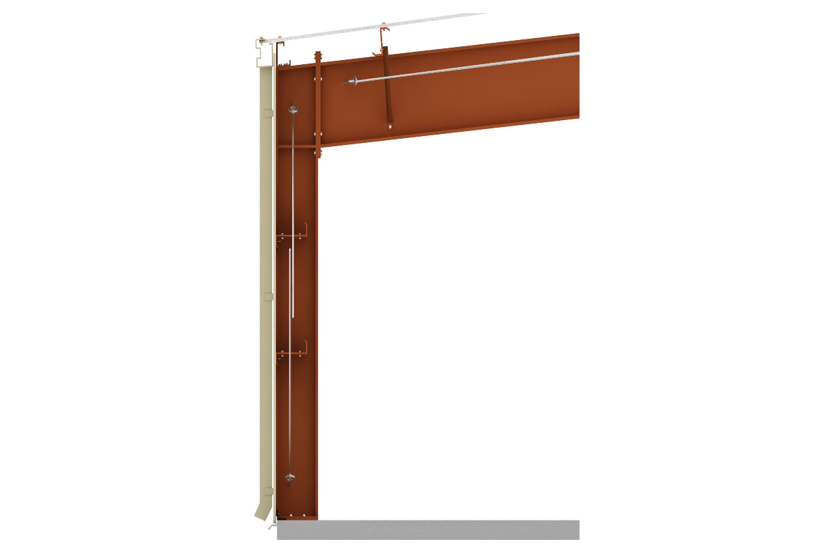 straight column-flush girt-1200